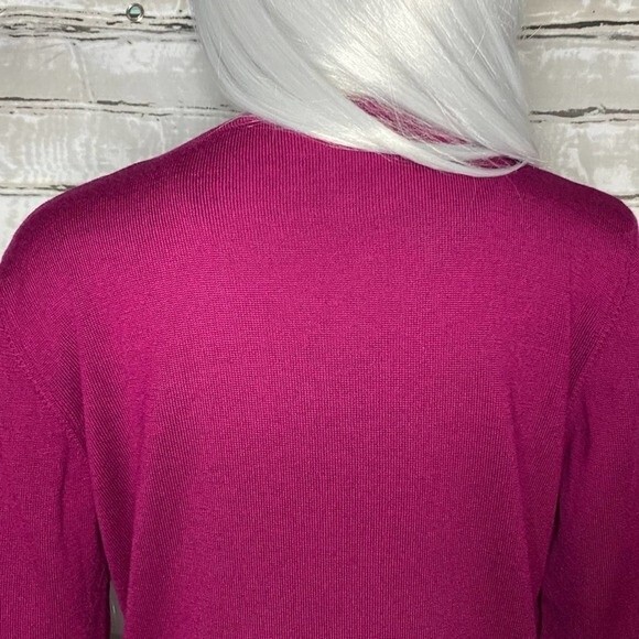 Henri Bendel Vintage Pink Merino Crew Neck Sweater Size Small - Picture 6 of 8